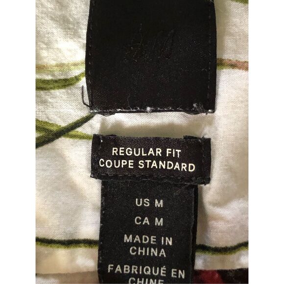 H&M Floral REGULAR FIT COTTON Men’s Shirt SZ M - Picture 8 of 10